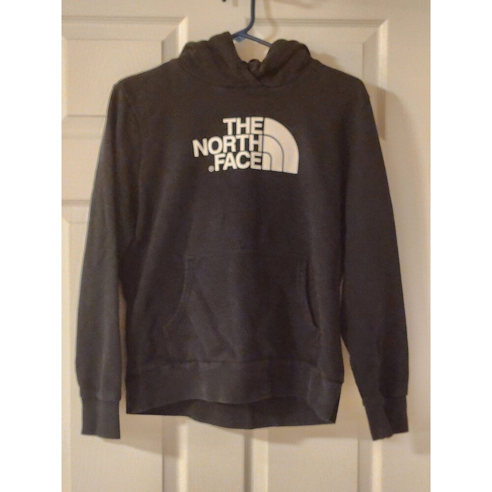 The North Face Women Size Large Black And White Logo Hoodie